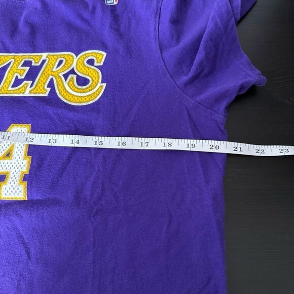 Kobe Bryant Los Angeles LA Lakers T-Shirt Womens Sz L Adidas #24 Purple NBA - Picture 8 of 9